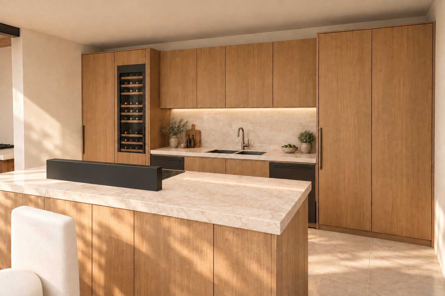Rear (wet) kitchen of a Cork Forest Villa at AMAIA Valley.