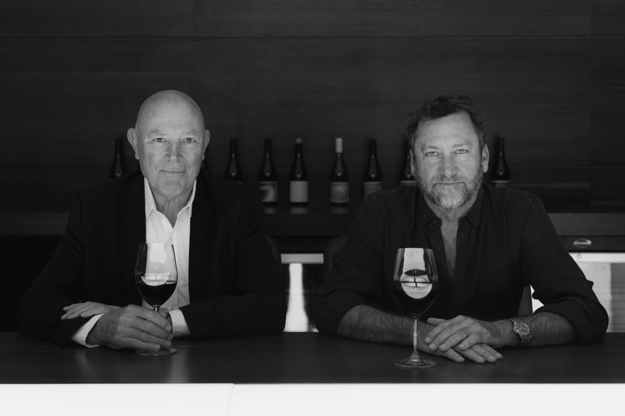David Clarkin and Andrew Homan, Co-Founders of Immerso Collective, photographed together in the Ode Winery cellar.